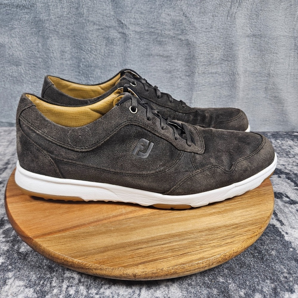 FootJoy Brown Suede Casual Spikeless Athletic Golf Sneakers Shoes Mens 11.5 M